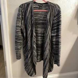 DKNY JEANS sweater cardigan grey and black size large